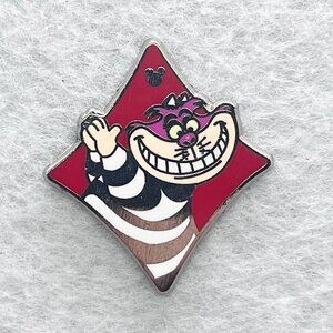 🔮 5/$25 Disney Alice in Wonderland Cheshire Cat Card Suits Diamond Pin
